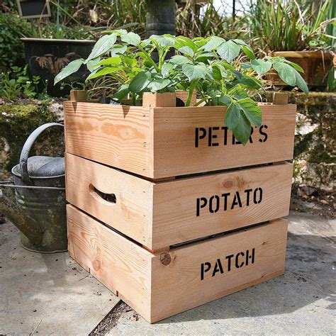 personalised potato planter crate by plantabox | notonthehighstreet.com