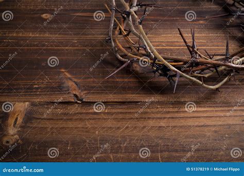 Crown of Thorns on a Wooden Background - Easter Stock Image - Image of holiday, belief: 51378219