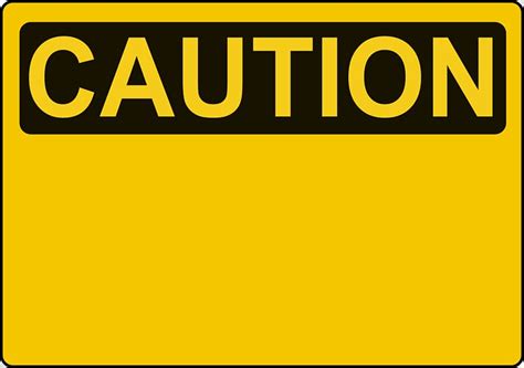 Attention Sign Template Word : Blank Caution Sign clip art - vector clip art online ... : A good ...