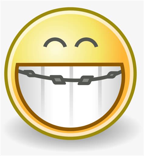 Face Grin Braces - Smile With Braces Emoji Transparent PNG - 1024x1024 - Free Download on NicePNG