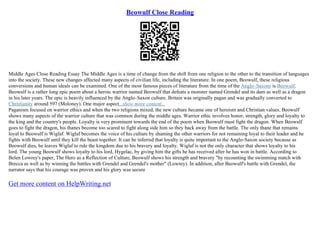 Beowulf Close Reading | PPT