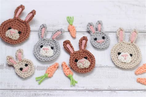 Little bunny applique crochet pattern| Easter crochet