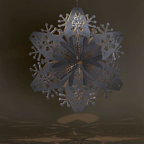 Stardream Silver Small 3D Snowflake lasercut in Sussex