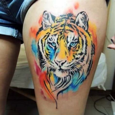 Watercolor Tiger Tattoo Designs, Ideas and Meaning - Tattoos For You