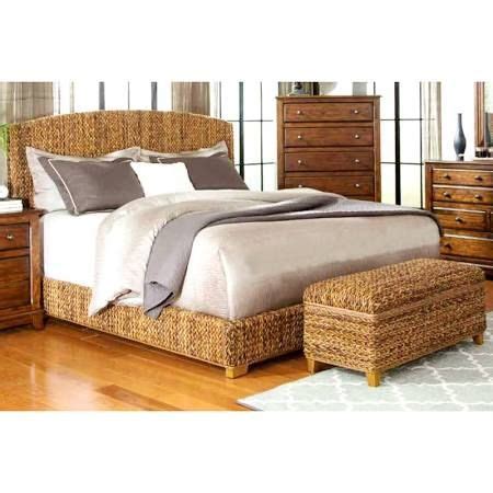 seagrass king bed - Google Search | Upholstered bedroom set, Wicker ...