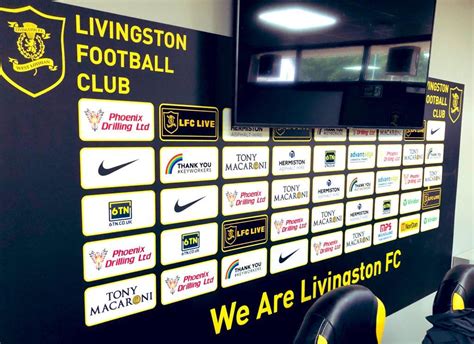 Media Room Interview Board Flashes - Livingston FC