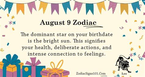 August 9 Zodiac is Leo, Birthdays and Horoscope - ZodiacSigns101