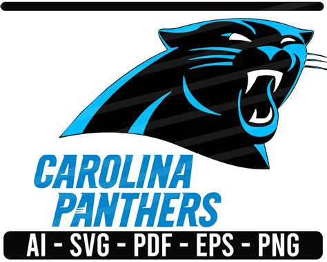 Carolina Panthers SVG NFL sports Logo Football cut file for | Etsy