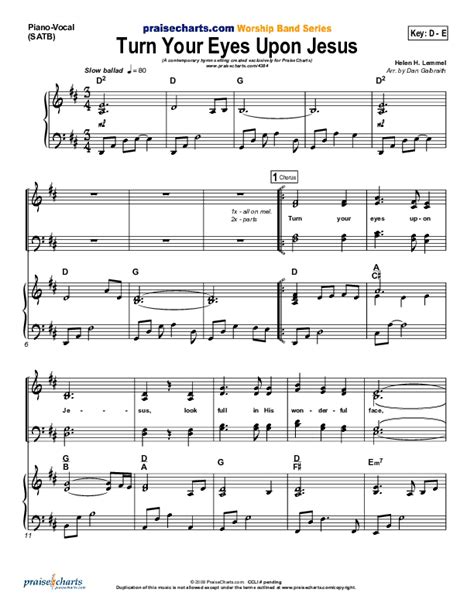 Turn Your Eyes Upon Jesus Sheet Music PDF (PraiseCharts Band / Arr. Daniel Galbraith) - PraiseCharts