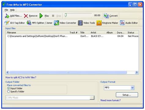 Free M4a to MP3 Converter - Download