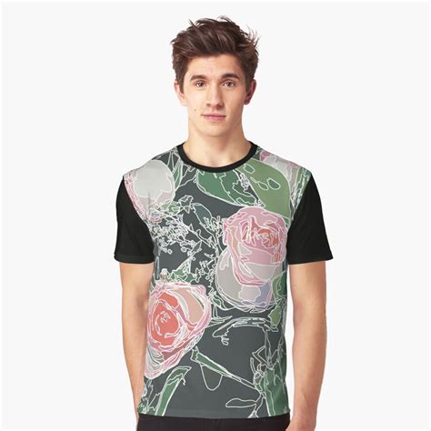 Wild Rose | Slim Fit T-Shirt in 2020 | Rose t shirt, Shirts, Mens graphic t