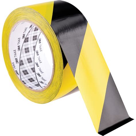 3M 766I 50MMX33M Black/Yellow Hazard Warning Tape | at Zoro