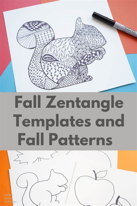 Fall Zentangle Patterns and Fall Zentangle Templates