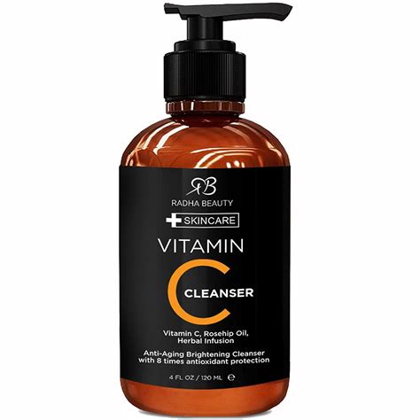 Radha Beauty Vitamin C Facial Cleanser, 4 fl. oz - Clear Pores on Oily, Dry & Sensitive Skin ...