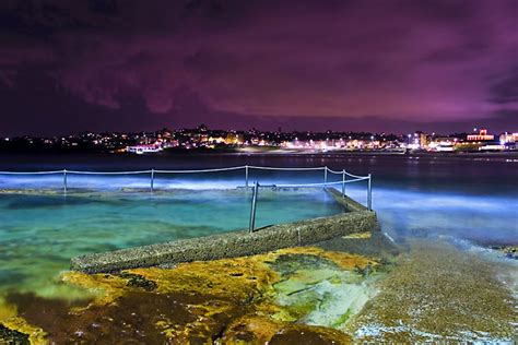 Bondi Beach Rock Pool at Night - a photo on Flickriver