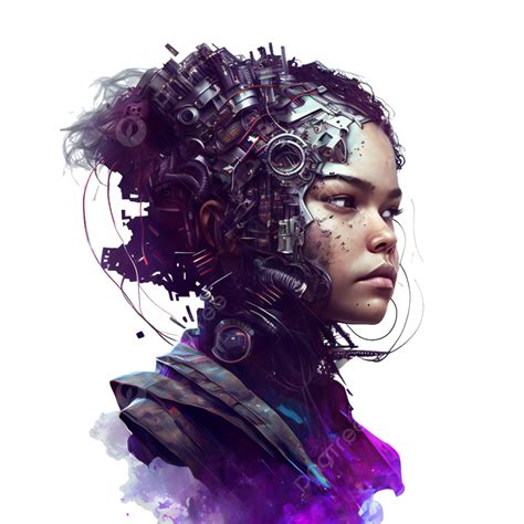 High Tech Fashion Sci Fi Cyberpunk Character Modeling Portrait, Cyberpunk, Portrait, Future PNG ...