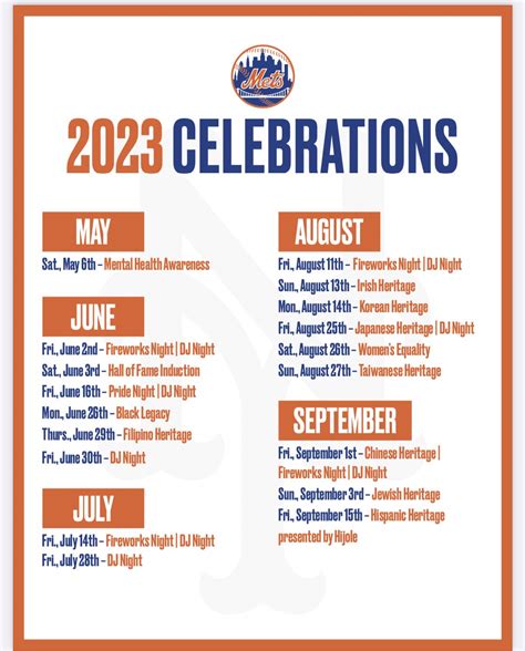 Mets Announce 2023 Promotions Schedule | Metsmerized Online