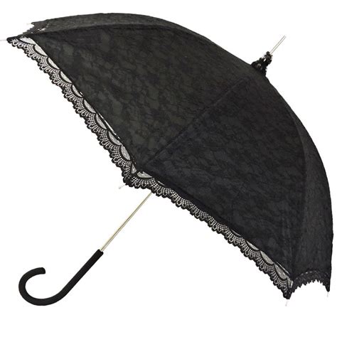 Black Victorian Lace Umbrella - Here at Umbrella Heaven