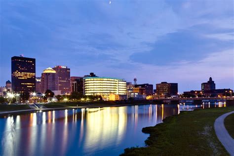 Dayton Ohio, Night Lights | Ohio skyline, Dayton ohio, Ohio