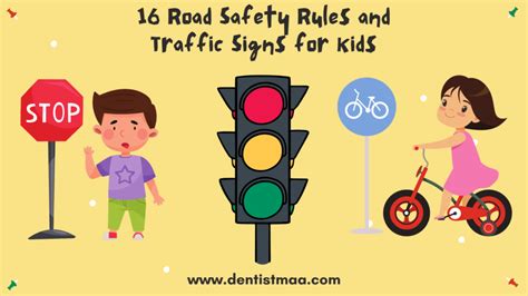 16 Road safety rules and traffic signs for kids