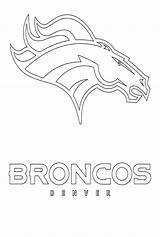 Broncos Denver Logo Coloring Pages Nfl Football Printable Bronco  sketch template