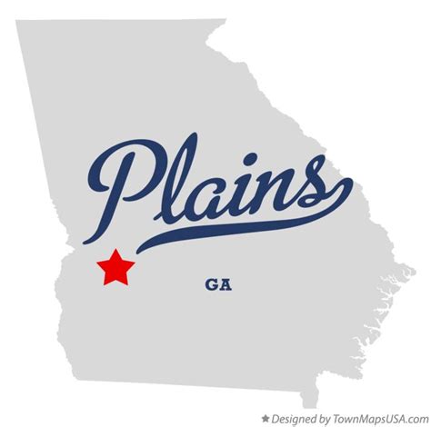 Map of Plains, GA, Georgia