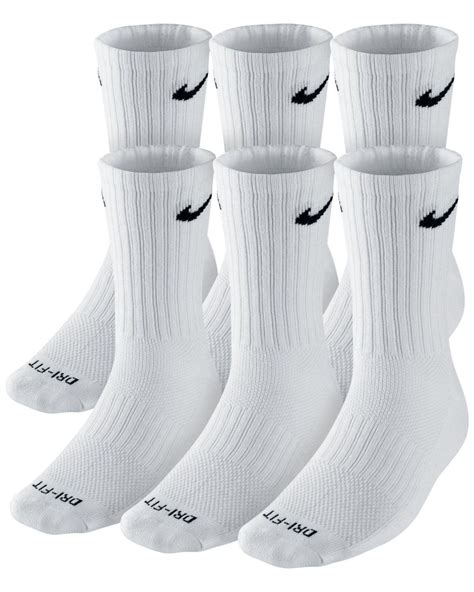 Nike Synthetic Socks, Dri Fit Crew 6 Pairs in White for Men - Save 23% - Lyst