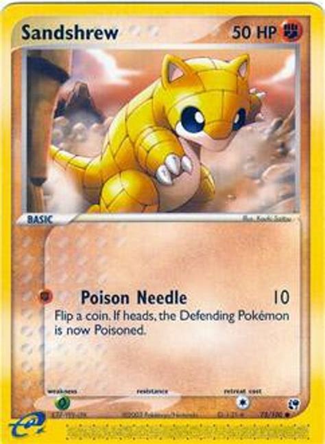 Pokemon EX Sandstorm Single Card Common Sandshrew 75 - ToyWiz