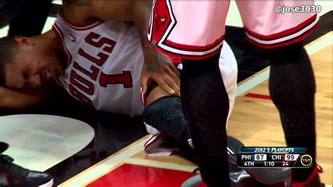 Derrick Rose ACL Knee Injury - 4/28/2012 2012 NBA Playoffs Game 1 - YouTube