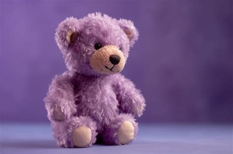 Premium AI Image | A purple teddy bear with a purple background.