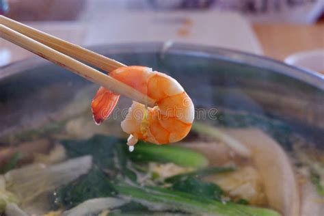 Shrimp that is Blanched in Boiling Water. Stock Photo - Image of closeup, shrimp: 145673686