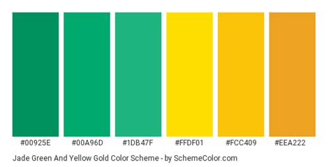 Jade Green And Yellow Gold Color Scheme » Gold | Gold color scheme, Color schemes, Gold color