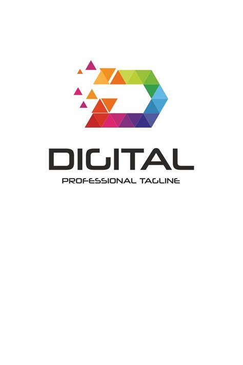 Digital: multifunctional logo that can be used in technological companies, in companies and ...