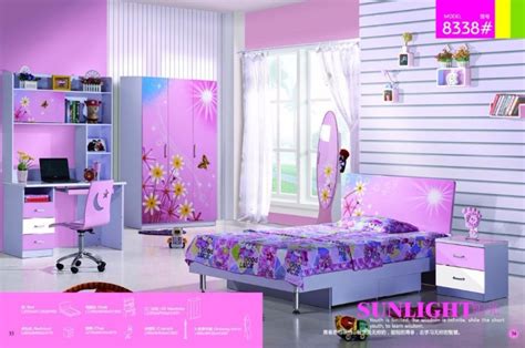 Kids Room Furniture Set Contemporary Design - Pink Theme Full Bed ...