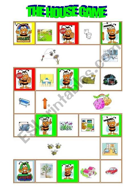 house board game - ESL worksheet by GiBastos