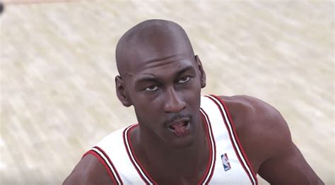 NBA 2K's latest patch includes a realistic Michael Jordan sticking out ...