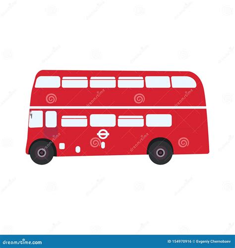 English Classic Double Decker Bus, Side View. Stock Vector ...