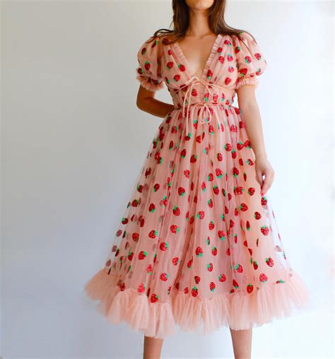 Strawberry Midi Dress – Lirika Matoshi