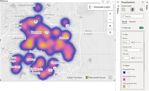 Adicionar uma camada do mapa de calor a um visual dos Azure Mapas para o Power BI - Microsoft ...