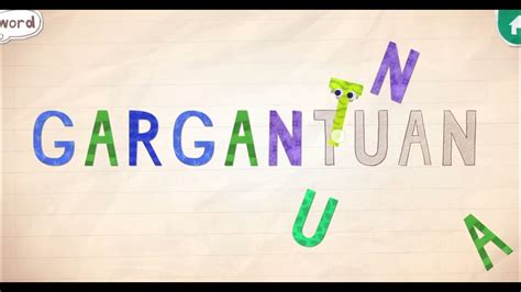 Let's Learning and fun Game : Gargantuan meaning Endless Alphabet ABC - YouTube