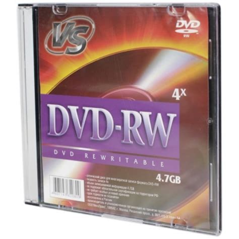 Диск VS DVD-RW 4,7 GB 4x SL VSDVDRWSL01 — купить по низкой цене в ...