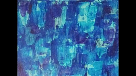 Acrylic Abstract BACKGROUND Painting - Blue Streaks - YouTube