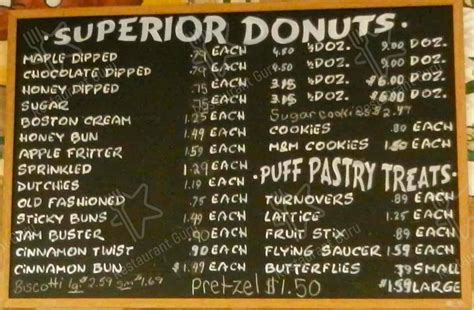 Menu at Superior Home Bakery, Sault Ste. Marie