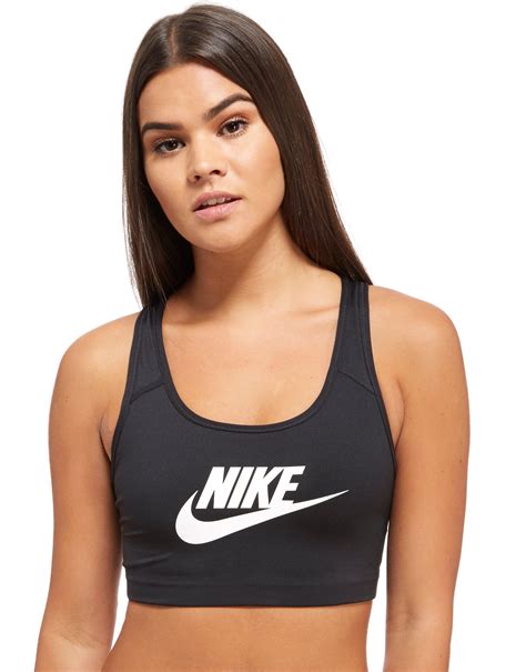 Nike Synthetic Pro Swoosh Futura Sports Bra in Black/White (Black) - Lyst