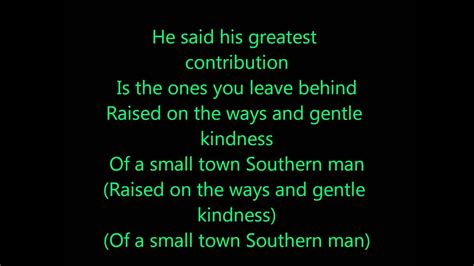 Alan Jackson - Small Town Southern Man [ LYRICS ] - YouTube