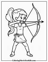 Archery Coloring Pages Free Print And Downloads  Sheets For sketch template