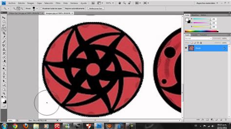 Como hacer un Sharingan en Photoshop CS4 - YouTube