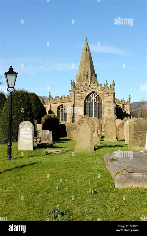 St Peters Church, Hope village, Hope valley, Peak District National ...