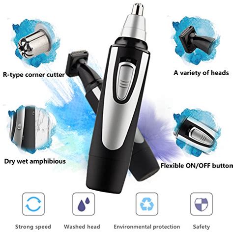 Nose Hair Trimmer 3 In 1 Waterproof Nose Trimmer for Men & Women Extra ...