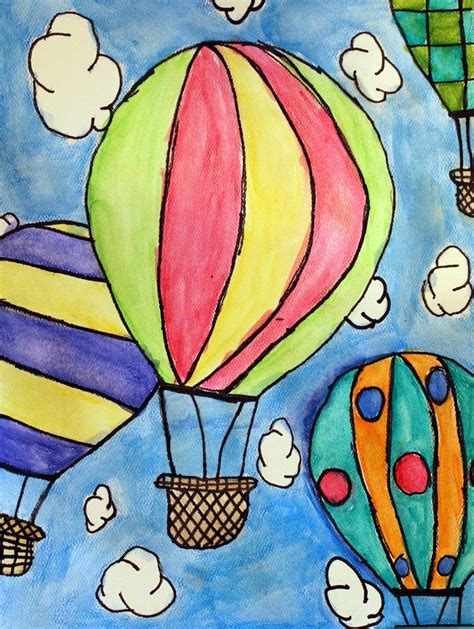 Clippings from the Studio Floor: Hot Air Balloons | Balloon painting ...